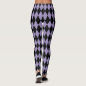 Geometrische diamant patroon zwart Paarse Hallowee Leggings (Achterkant)