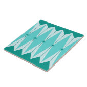 Geometrische diamanten en staarten keramische tapi tegeltje (Zijkant)