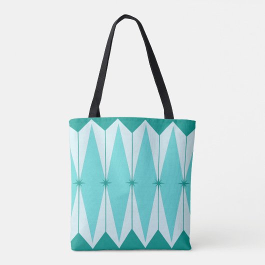 Geometrische diamanten en Starbursts Canvas tas (Achterkant)