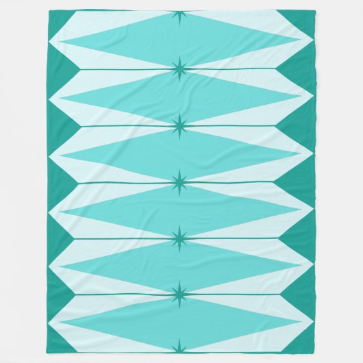 Geometrische diamanten en Starbursts Fleece Blanke (Voorkant)