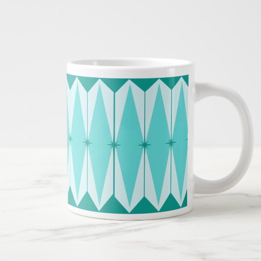 Geometrische diamanten en Starbursts Jumbo Mok (Rechts)