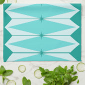 Geometrische diamanten en Starbursts keukenhanddoe Theedoek (Gevouwen)