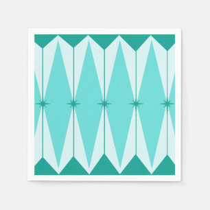 Geometrische diamanten en Starbursts Paper Napkins Servet