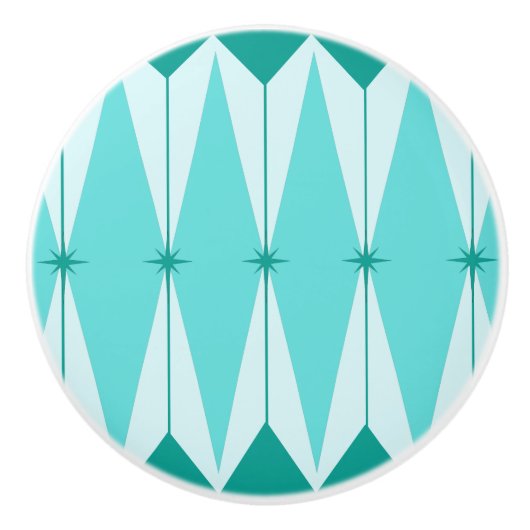 Geometrische diamanten en sterbursts keramische sc knop (Voorkant)