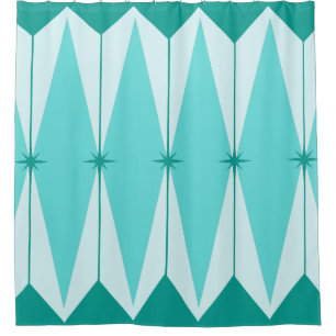 Geometrische diamanten en sterbursts — Shower Cu Douchegordijn