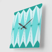 Geometrische diamanten en sterbursts Square Wall-k Vierkante Klok (Hoek)