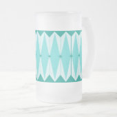 Geometrische diamanten en stoomstoten, van glas on matglas bierpul (Voorkant rechts)