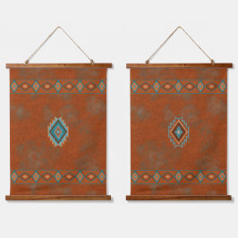 Geometrische diamanten ontwerpopening van het zuid hangend wandkleed