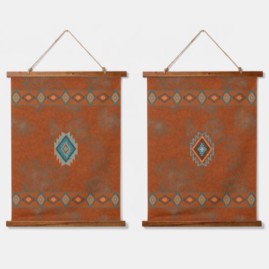 Geometrische diamanten ontwerpopening van het zuid hangend wandkleed (Dubbel)