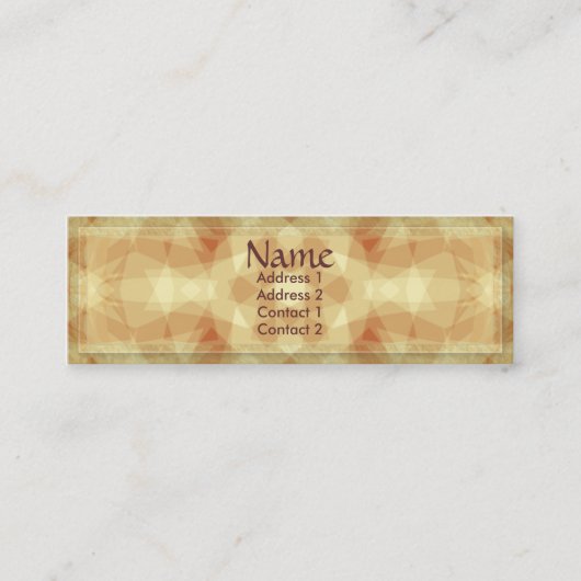 Geometrische diamanten profielkaart mini visitekaartje (Voorkant)