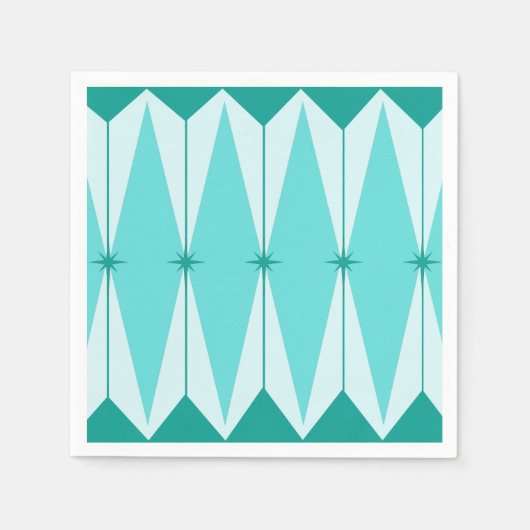 Geometrische diamanten & Starbursts Papieren serve Servet (Voorkant)