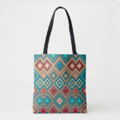 Geometrische diamanten tote bag (Voorkant)