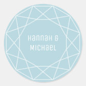 Geometrische diamantlijn Klassieke ronde Sticker (Voorkant)