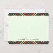 Geometrische diamantmod Stripes Modern Afstuderen Bedankkaart (Voorkant)