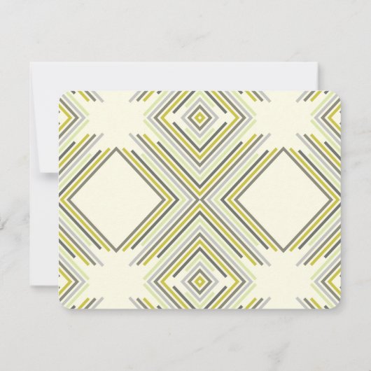 Geometrische diamantmod Stripes Modern Afstuderen Bedankkaart (Achterkant)