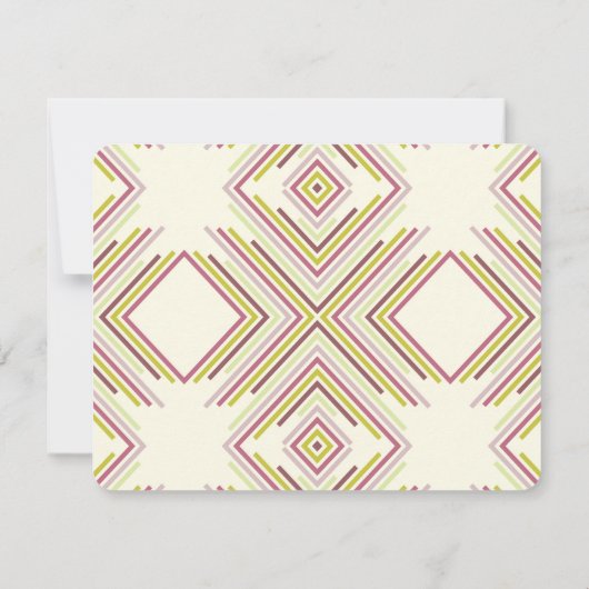 Geometrische diamantmod Stripes Modern Afstuderen Bedankkaart (Achterkant)