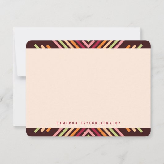 Geometrische diamantmod Stripes Modern Afstuderen Bedankkaart (Voorkant)