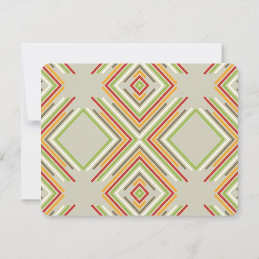 Geometrische diamantmod Stripes Modern Afstuderen Bedankkaart (Achterkant)