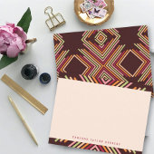 Geometrische diamantmod Stripes Modern Afstuderen Bedankkaart