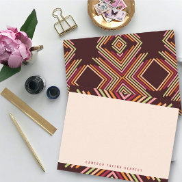 Geometrische diamantmod Stripes Modern Afstuderen Bedankkaart