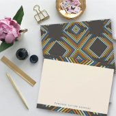 Geometrische diamantmod Stripes Modern Afstuderen Bedankkaart