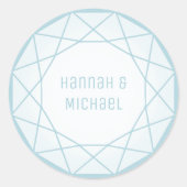 Geometrische diamantronde ronde sticker (Voorkant)