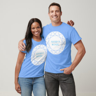 Geometrische diamantronde t-shirt