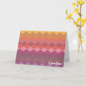 Geometrische diamantvormen in gemuteerde kleuren m kaart (Gele Bloem)