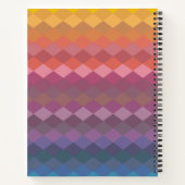Geometrische diamantvormen in gemuteerde kleuren m notitieboek (Achterkant)