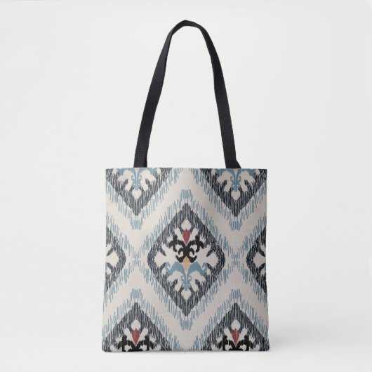 Geometrische Diamond Pattern Canvas tas - Multicol (Voorkant)