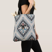 Geometrische Diamond Pattern Canvas tas - Multicol (Dichtbij)