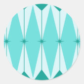 Geometrische Diamonds & Starbursts Ronde Stickers (Voorkant)