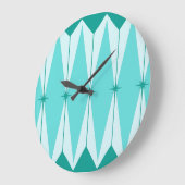 Geometrische Diamonds & Starbursts Ronde Wandklok (Hoek)