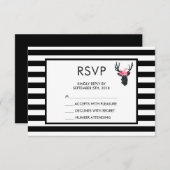 Geometrische dieper hoofd met Floral Crown RSVP (Voorkant / Achterkant)