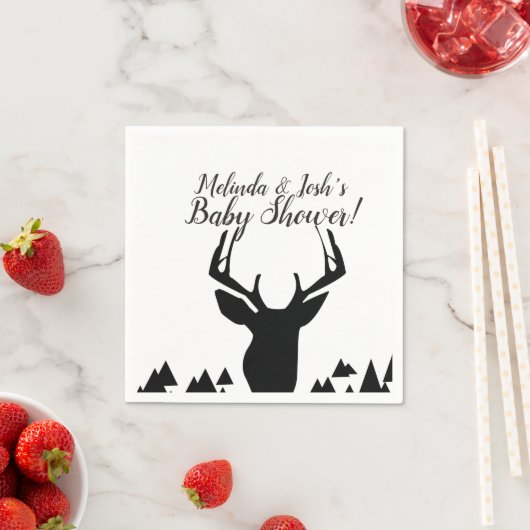 Geometrische dieper Hunter Theme Birthday Servet (Insitu)