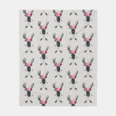 Geometrische dieper kop met bloemen en kruispijlen fleece deken (Voorkant)