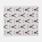 Geometrische dieper kop met bloemen en kruispijlen fleece deken (Voorkant (Horizontaal))