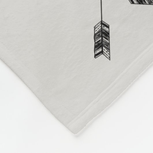 Geometrische dieper kop met bloemen en kruispijlen fleece deken (Hoek)