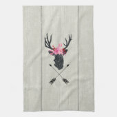 Geometrische dieper kop met bloemen en kruispijlen theedoek (Verticaal)