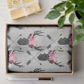 Geometrische dieper kop met bloemen en kruispijlen tissuepapier (Geschenk)