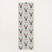 Geometrische dieper kop met bloemen en kruispijlen yogamat (Achterkant)