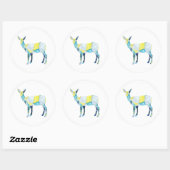 Geometrische dieper ronde sticker (Vel)