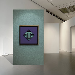 Geometrische diepten: retro-leegte en stralende li poster