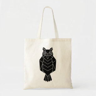 Geometrische dierenuil tote bag