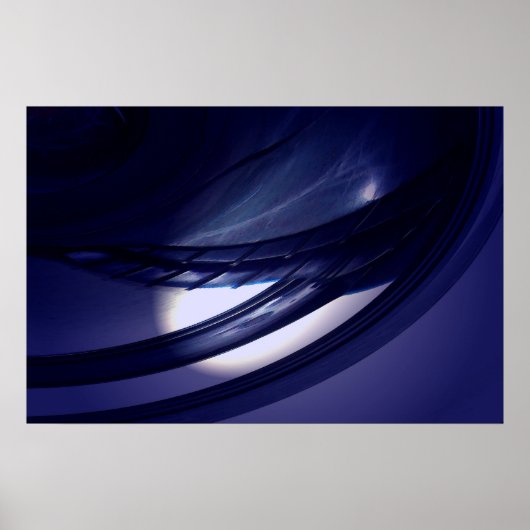 Geometrische digitale Abstracte kunst Poster Print (Voorkant)