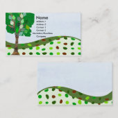 Geometrische digitale gekantelde landschapskuut visitekaartje (Voorkant / Achterkant)