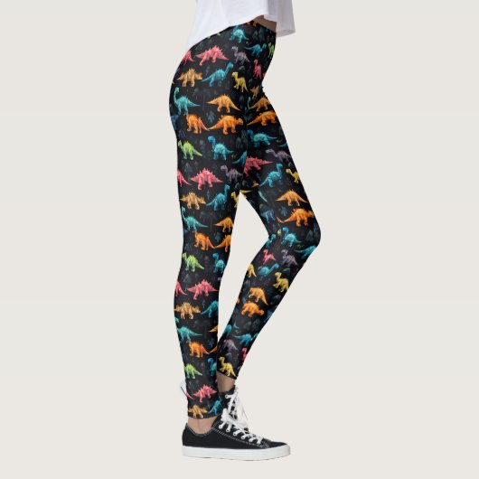 Geometrische Dino-Leggings Leggings (Rechts)