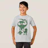Geometrische dinosauriërs t-shirt (Voorkant volledig)