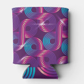 Geometrische discostijl  patroon blikjeskoeler (Achterkant)