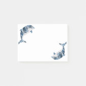 Geometrische dolfijn post-it® notes (Voorkant)